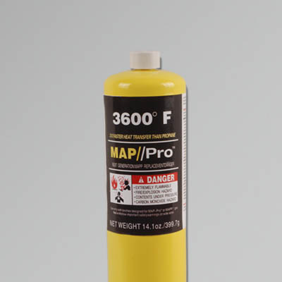 MAP//Pro gas cylinder for the professional. Actual burning temperature: